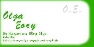 olga eory business card